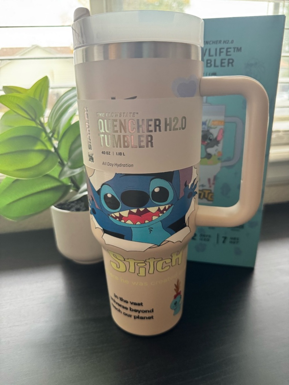 Stanley Stitch Pink and Blue Quencher H2.0 Tumbler